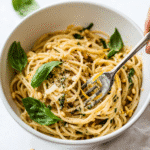 Meghan Markle one pot pasta served with basil and lemon