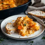 served cheesy cabbage and carrots