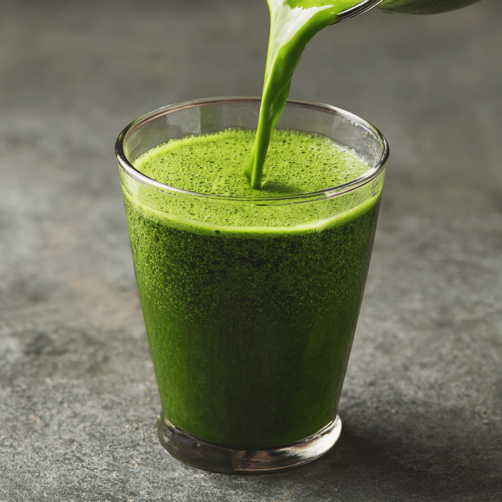 Blending spinach and coconut water