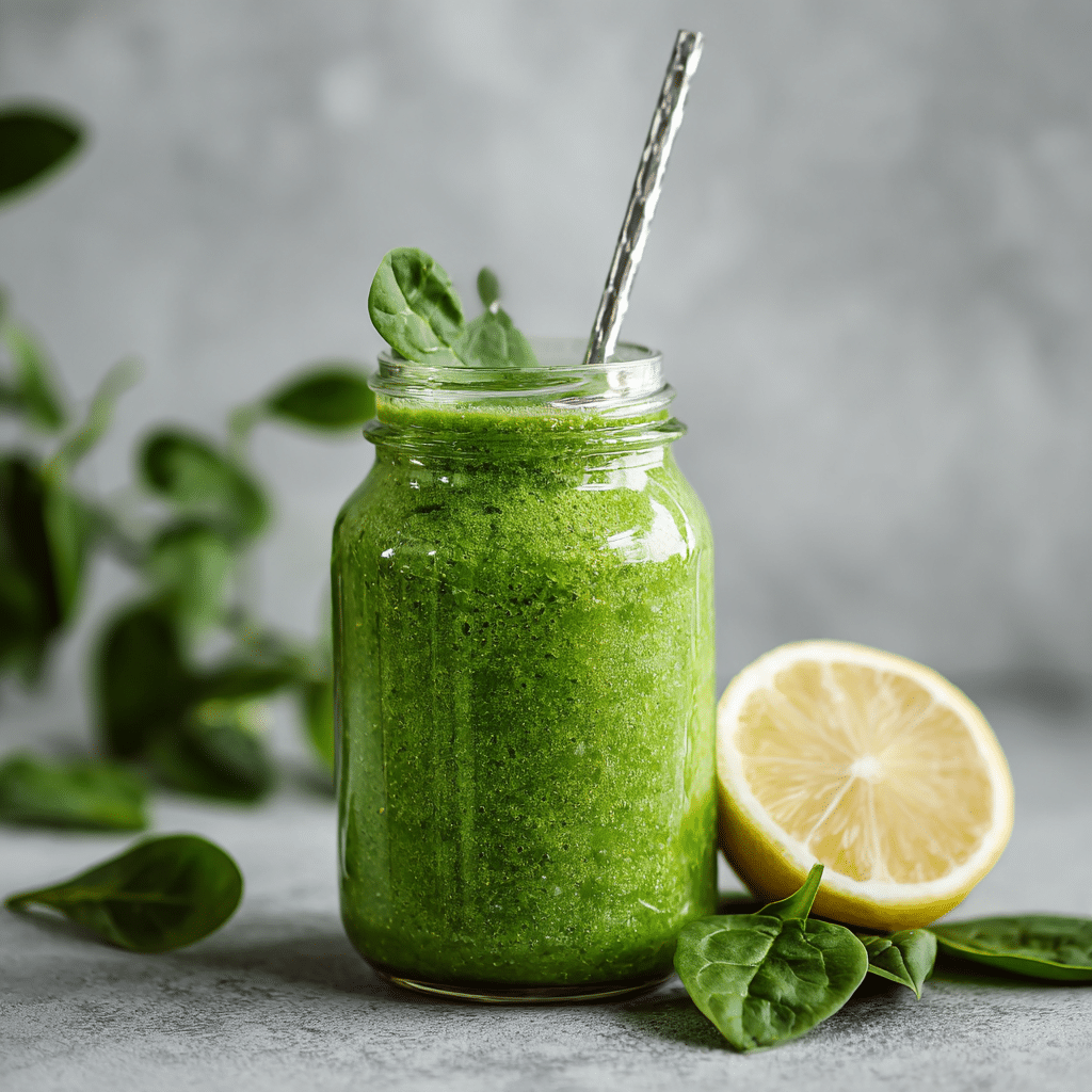 Smoothie poured into glass
