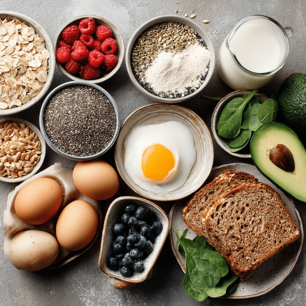 ingredients for healthy breakfast ideas