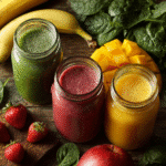 beginner smoothie recipes colorful fruit jars
