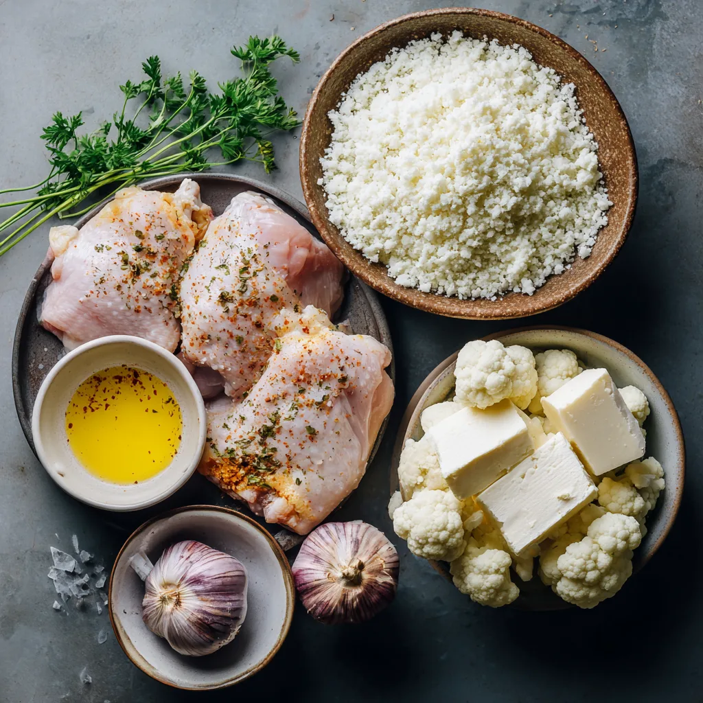 Keto Crockpot Ingredients Chicken Cauliflower