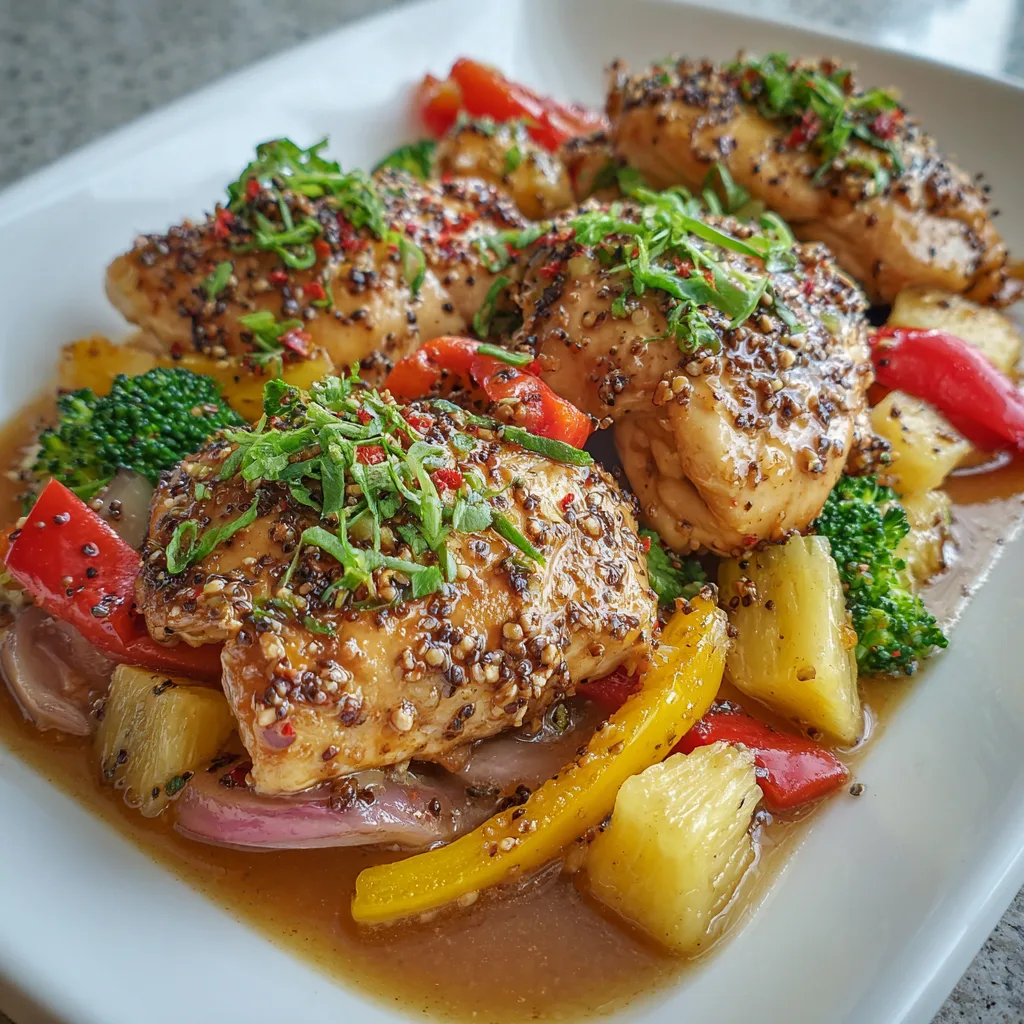 Hawaiian Chicken Sheet Pan Dinner