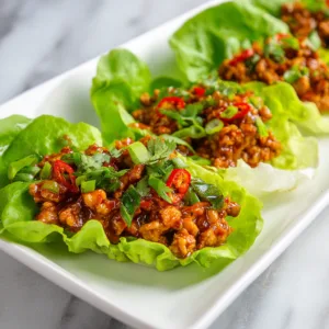 Spicy Gochujang Turkey Lettuce Cups