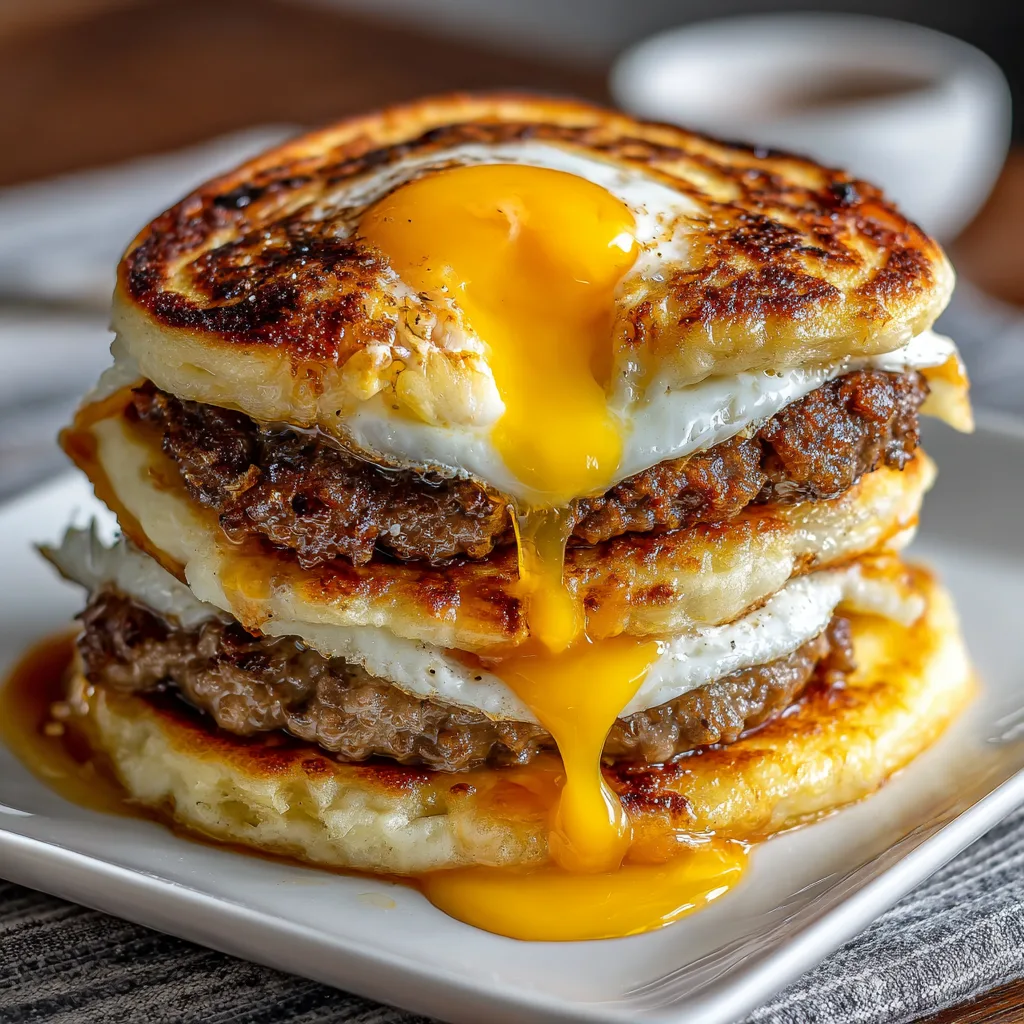 Easy Smash Burger Pancakes – Savory Breakfast Sandwich Inspired Idea