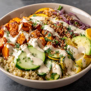 Viral Glow Bowl with Tahini Yogurt Sauce