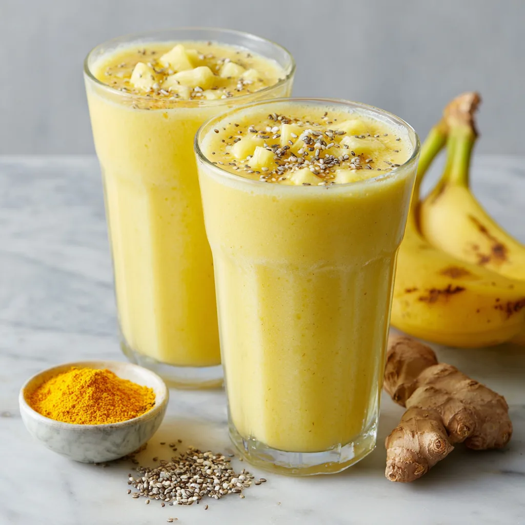 Pineapple Banana Turmeric Smoothie | Clean Eating Anti-Inflammatory Boost