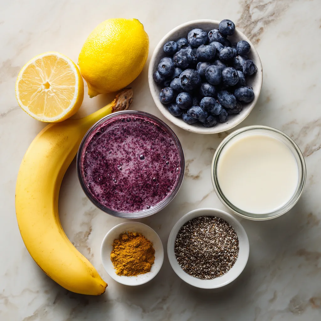 Lemon Blueberry Smoothie | Anti-Inflammatory Superfood Boost