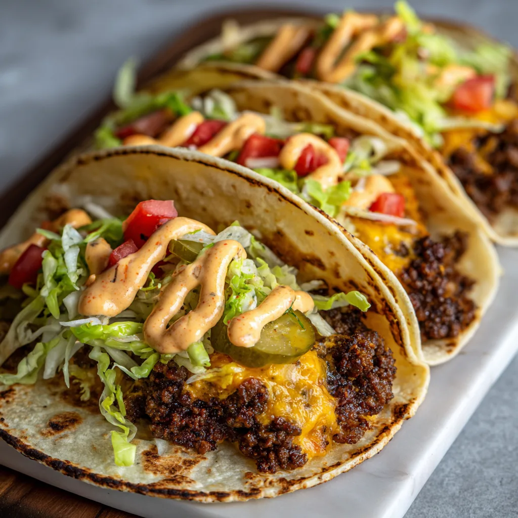 Viral Smash Burger Tacos – Crispy Smash Style