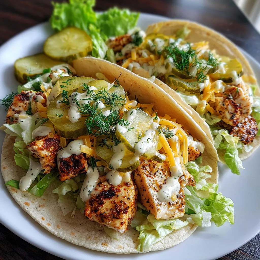 Dill Pickle Ranch Chicken Tacos – Easy Dinner