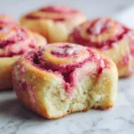 Pink Velvet Cinnamon Rolls with Cream Cheese Frosting