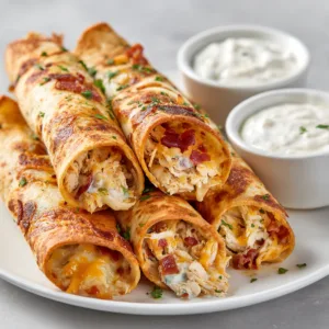 Keto Chicken Bacon Ranch Taquitos – Low Carb High Protein Dinner