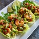 Avocado Shrimp Pico de Gallo Lettuce Wraps