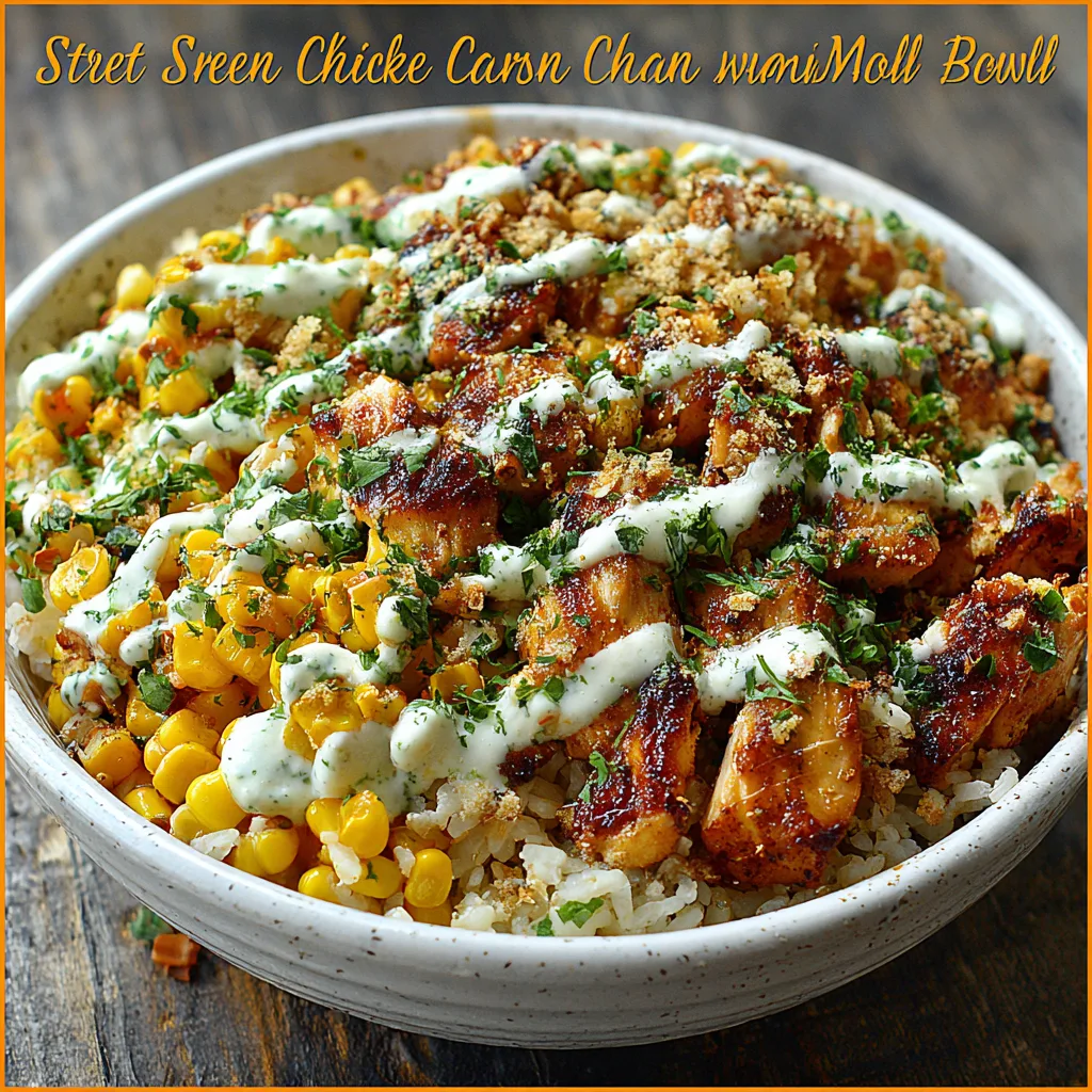 Street Corn Chicken Smash Bowl with Creamy Drizzle