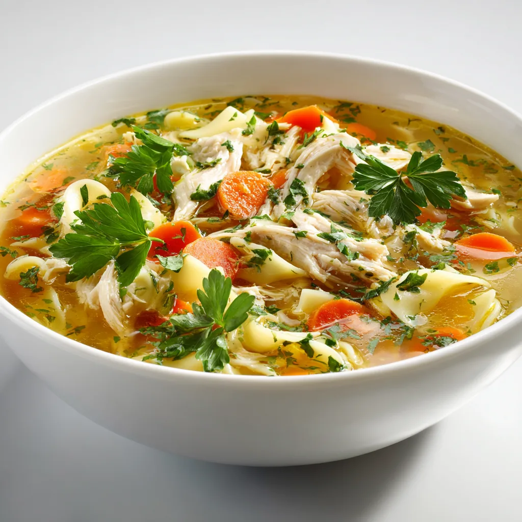 Homemade Healthy Crockpot Chicken Noodle Soup (Easy Meal Prep Recipe)