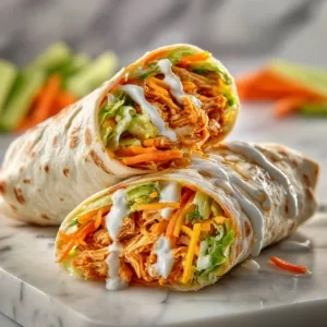 Quick Buffalo Chicken Wraps (Spicy, Creamy & Ready in 15 Minutes)
