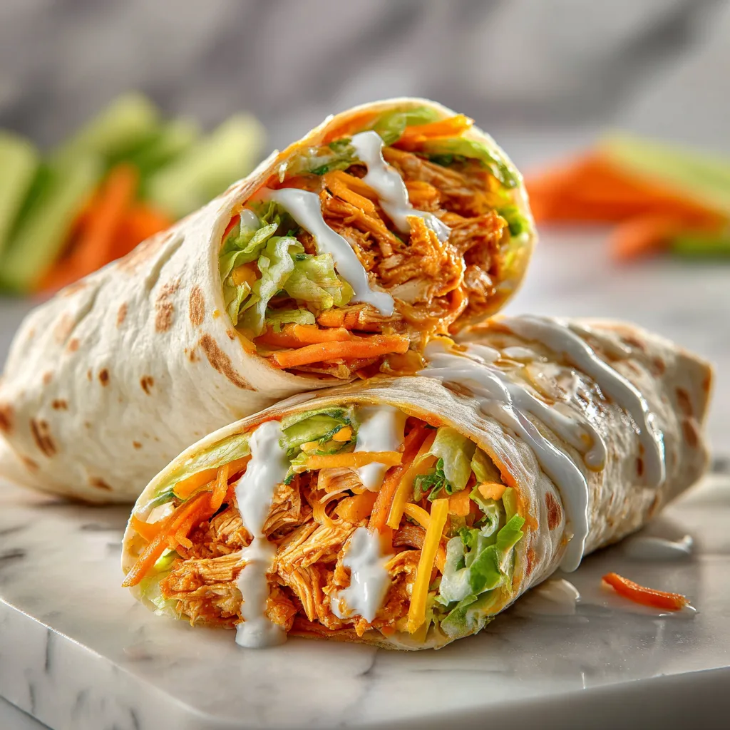 Quick Buffalo Chicken Wraps (Spicy, Creamy & Ready in 15 Minutes)