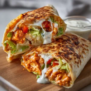 Spicy Buffalo Chicken Melt Wraps