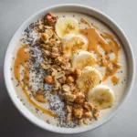 Viral Banana Peanut Butter Protein Smoothie Bowl – Healthy High Protein Breakfast