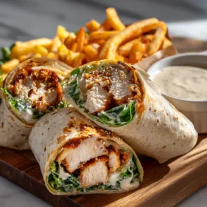 Crispy Chicken Caesar Wrap Recipe (Easy & Restaurant Style)