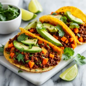 Ground Beef Sweet Potato Tacos - Healthy & So Flavorful!