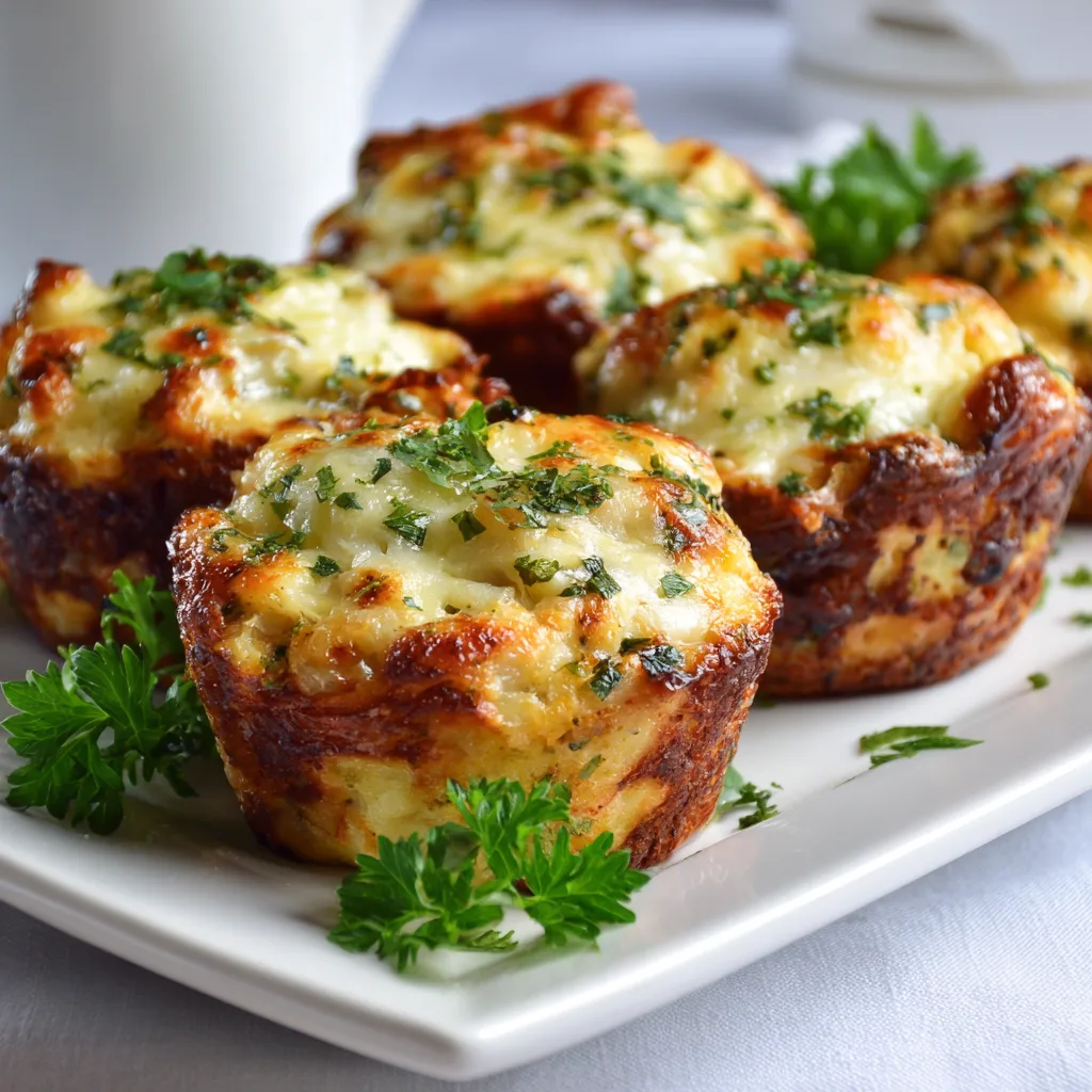 Garlic Parmesan Chicken Meatloaf Muffins - Perfect Meal Prep Idea