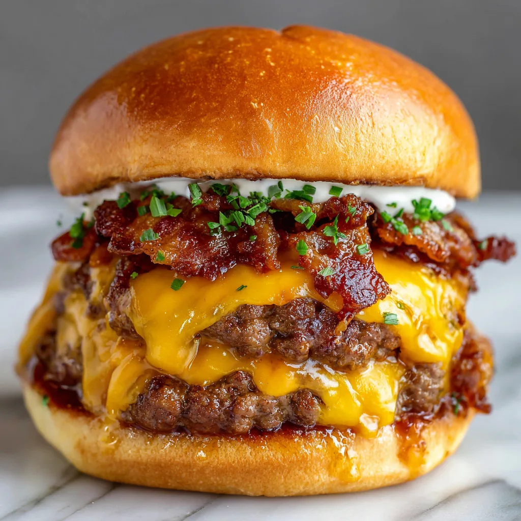 Crack Burgers – Juicy Cheddar Ranch BBQ Burgers