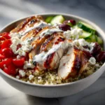 Mediterranean Chicken Bowl High Protein Dinner Recipe for Weight Loss & Clean Eating