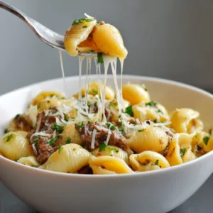 Creamy One Pot Beef Pasta Shells Recipe | Easy Comfort Food Dinner