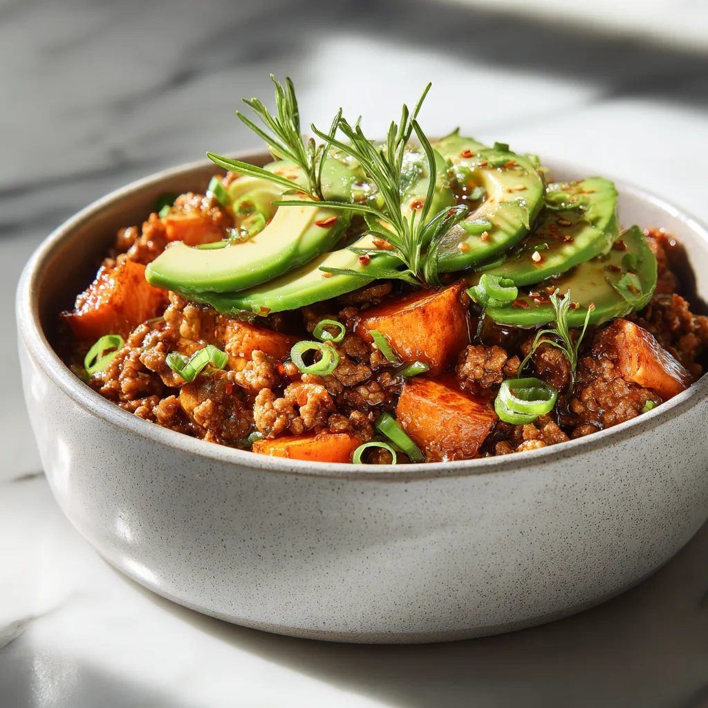 Hot Honey Ground Turkey Sweet Potato Skillet - Healthy Meal Prep Recipe