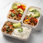 Chicken Fajita Rice Bowls - Easy Meal Prep High Protein Dinner