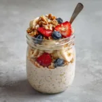 High-Protein Vanilla Overnight Oats - Healthy Breakfast Meal Prep Idea