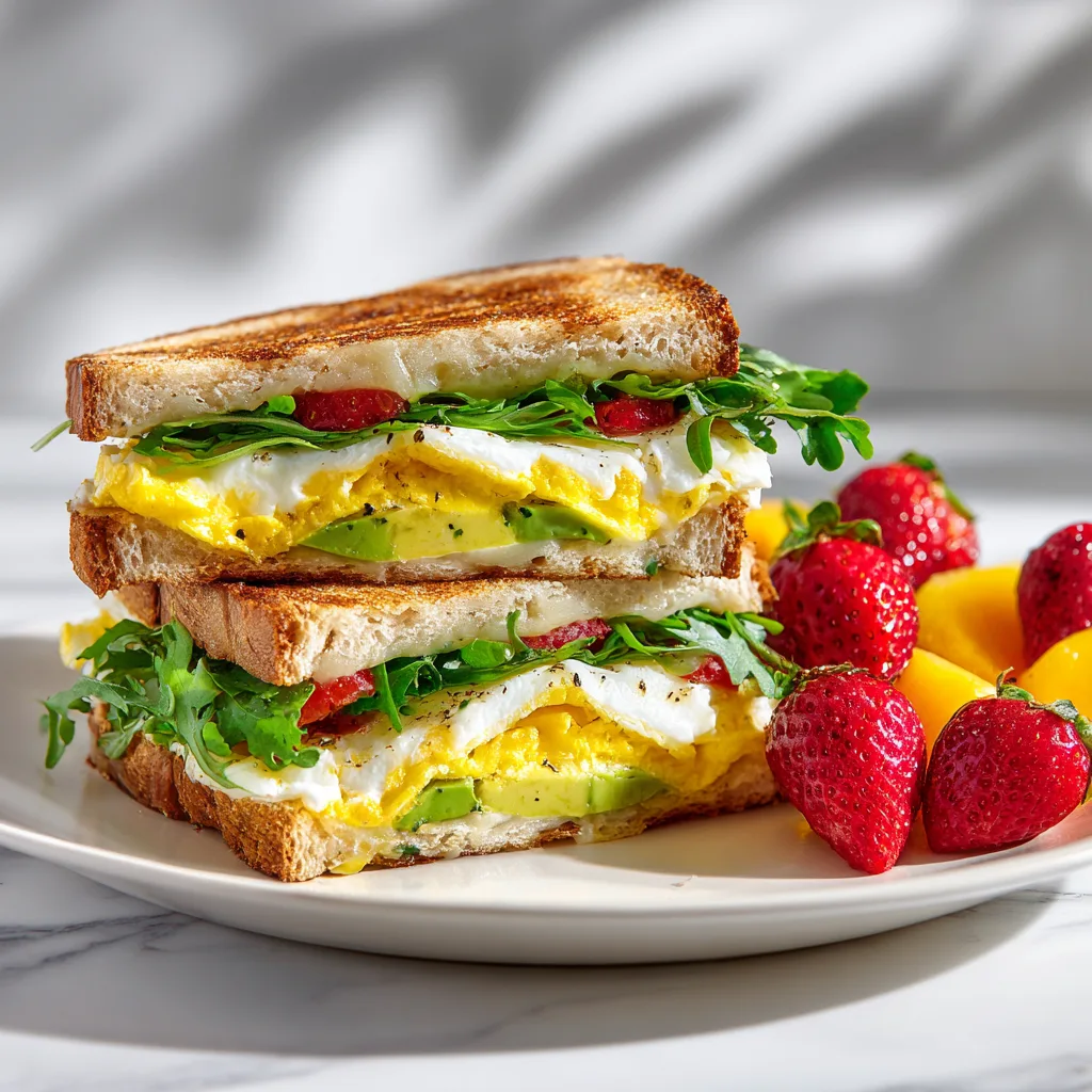 High Protein Vegetarian Breakfast Sandwich Meal Prep – Easy Healthy Ideas