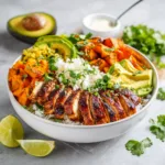 Chipotle Chicken Sweet Potato Rice Bowl (Healthy High-Protein Dinner Idea)