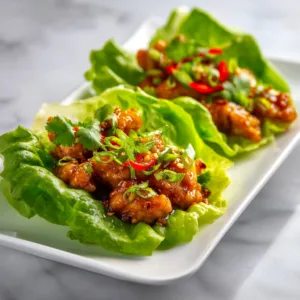 Honey Garlic Chicken Lettuce Wraps – Light & Fresh Meal