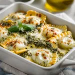 Baked Ravioli with Pesto Sauce – Fresh & Flavorful Dinner