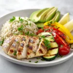Juicy Grilled Chicken Breast Dinner Plate